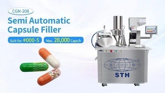 China Máquina de enchimento de cápsulas semi-automática CGN-208 28000PCS/H 2.12kw fornecedor